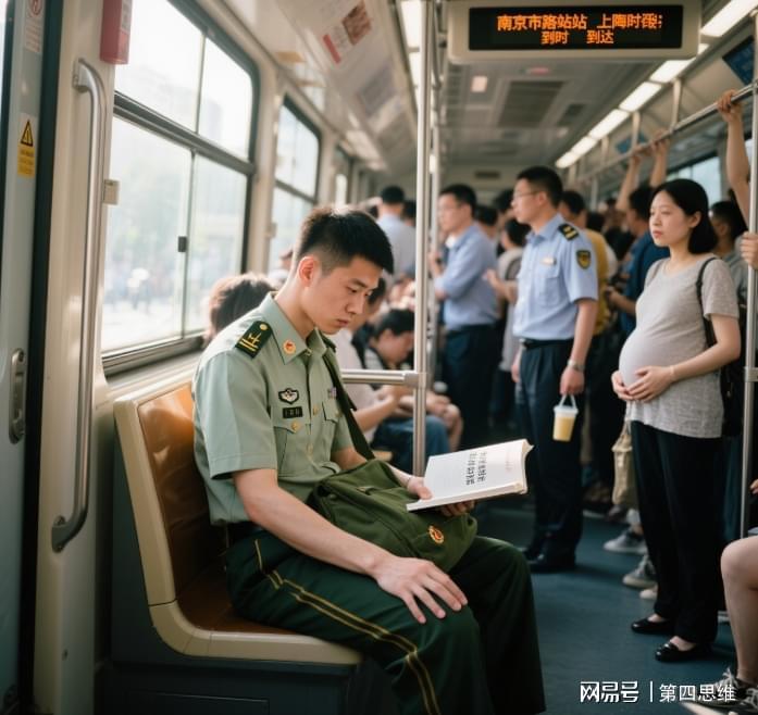 男军官拒绝给孕妇让座，下车后，椅背上的纸条让孕妇崩溃了